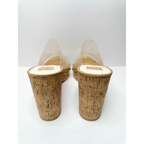 Dolce Vita Sandals Womens Size 11 Crystal Vinyl Slip On Platform New - Picture 7 of 10